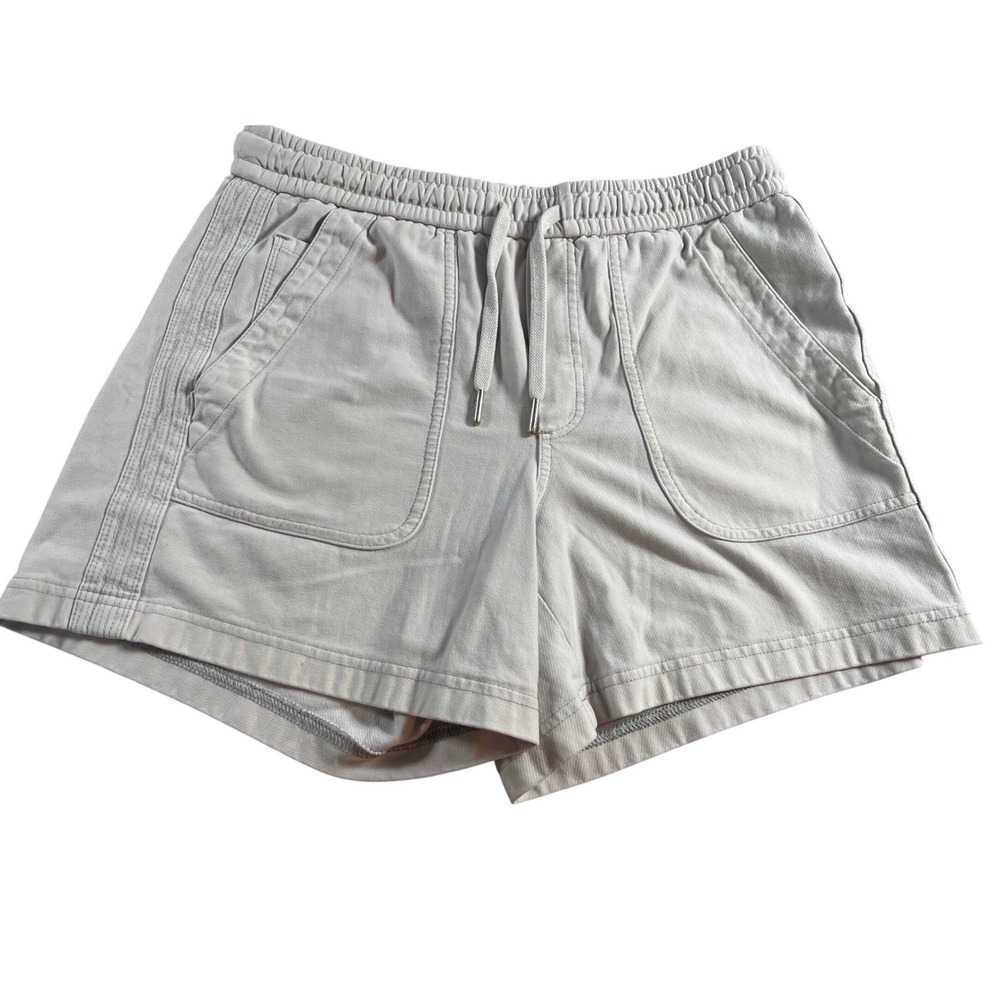 Athleta Farallon Shorts Light Grey Cotton Stretch Drawstring Pockets Size 4T